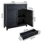 Coffee Bar Cabinet with Two Drawers, Kitchen Storage Cabinet with Adjustable Shelf, Buffet Cabinet with Two Doors