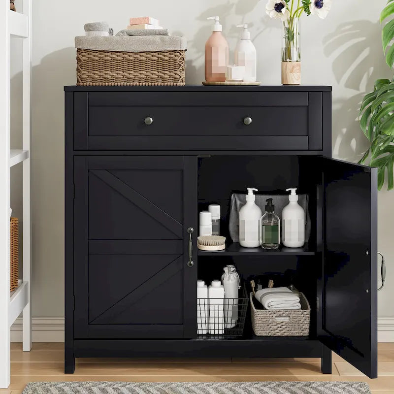 Coffee Bar Cabinet with Two Drawers, Kitchen Storage Cabinet with Adjustable Shelf, Buffet Cabinet with Two Doors