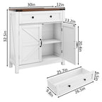 Coffee Bar Cabinet with Two Drawers, Kitchen Storage Cabinet with Adjustable Shelf, Buffet Cabinet with Two Doors