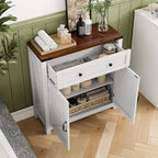 Coffee Bar Cabinet with Two Drawers, Kitchen Storage Cabinet with Adjustable Shelf, Buffet Cabinet with Two Doors