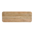 Modern Solid Wood Entryway Console Table with Fluted Design & Storage