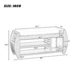 Shoe Storage Bench with Cushion and Curved Side