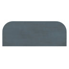 Retro Narrow Console Table with Curved Corner, Top Drawer & Open Shelf