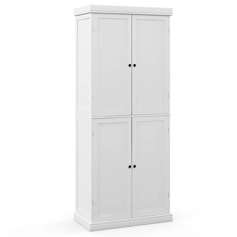Gymax 72.5 Kitchen Pantry w/4 Door 6-Tier Shelves Freestanding