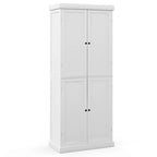 Gymax 72.5 Kitchen Pantry w/4 Door 6-Tier Shelves Freestanding
