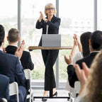 42.5 H Tall Small Standing Desk Mobile Portable Rolling Laptop PC Table Adjustable Height w/ Wheels