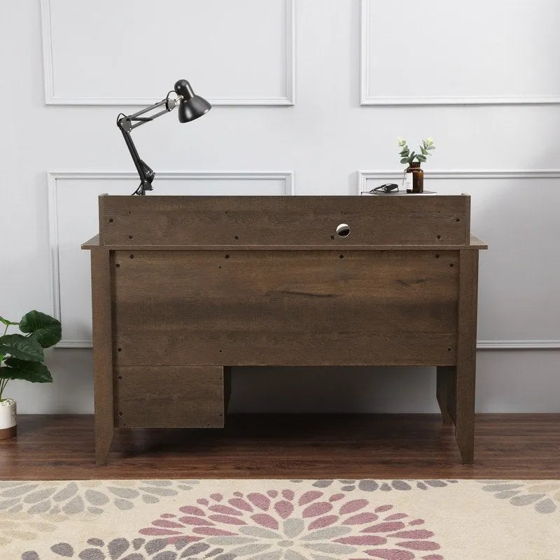Lokatse Home 53 Wide Home Office Writing Desk With Hutch