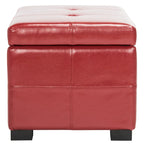 SAFAVIEH Liane Tufted Brown Bicast Leather Storage Bench - 30.1 x 18.1 x 17.7 - 30Wx18Dx18H