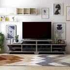 Mezu Contemporary Grey 80-inch 8-Shelf TV Console Furniture of America