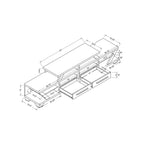 Mezu Contemporary Grey 80-inch 8-Shelf TV Console Furniture of America