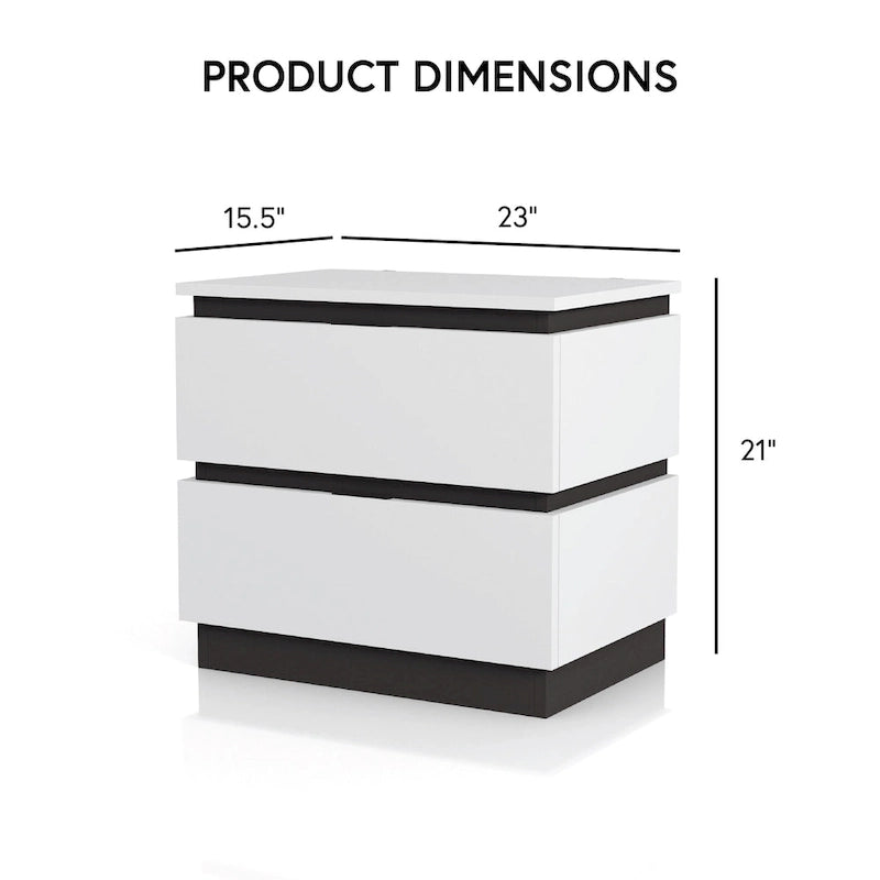 Conjira Modern White Wood 6-Piece Storage Platform Bedroom Set with USBs by Furniture of America