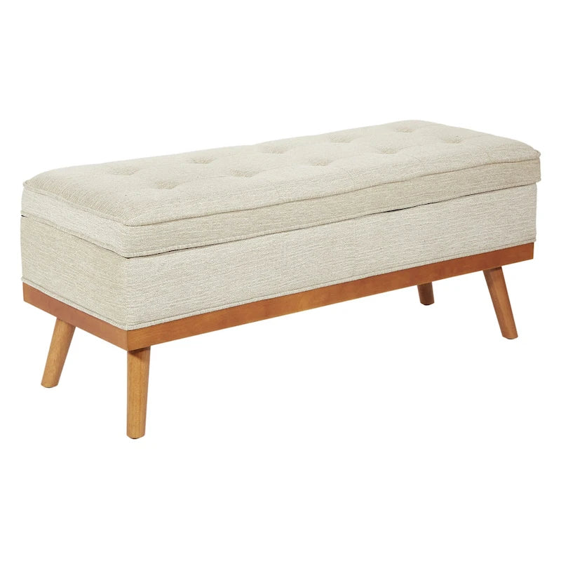 OS Home and Office Furniture Model Katheryn Storage Bench - Linen