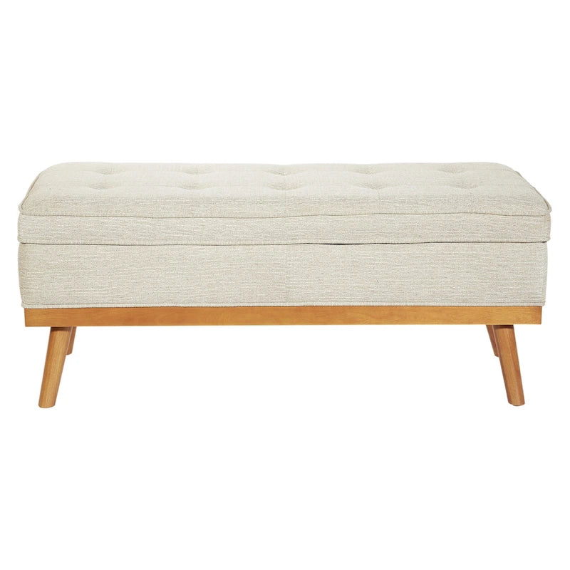 OS Home and Office Furniture Model Katheryn Storage Bench - Linen