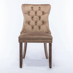 High-end Tufted Solid Wood Contemporary Velvet Upholstered Dining Chair