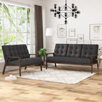 Aries Mid-century 2-piece Fabric Sofa Set by Christopher Knight Home