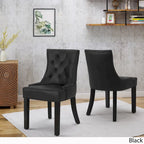 Hayden Traditional Microfiber Dining Chairs (Set of 2) by Christopher Knight Home