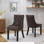Hayden Traditional Microfiber Dining Chairs (Set of 2) by Christopher Knight Home