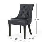 Hayden Traditional Microfiber Dining Chairs (Set of 2) by Christopher Knight Home