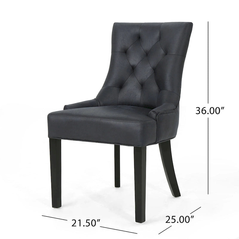 Hayden Traditional Microfiber Dining Chairs (Set of 2) by Christopher Knight Home