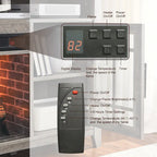 55 Inch Tv Media Stand With Electric Fireplace Kd Inserts Heater,Gray Wash Color