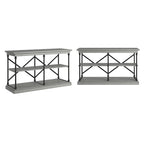 Dubrovnik Cornice Iron and Wood Entryway Console Table