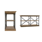 Dubrovnik Cornice Iron and Wood Entryway Console Table