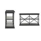 Dubrovnik Cornice Iron and Wood Entryway Console Table