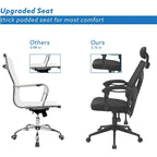Adjustable Office Chair with Headrest Ergonomic Desk Chair High Back Mesh Office Chairs with Lumbar Support with Wheels