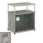 Convenience Concepts Designs2Go 26 inch TV Stand with Black Glass Storage Cabinet and Shelf