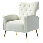 Abadiana Accent Tufted Chair with Metal Base by HULALA HOME