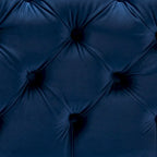 Glam Velvet Ottoman with Gold Legs