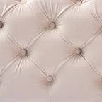 Glam Velvet Ottoman with Gold Legs