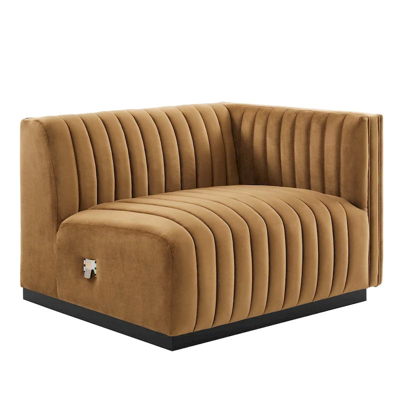 Conjure Channel Tufted Performance Velvet Sofa
