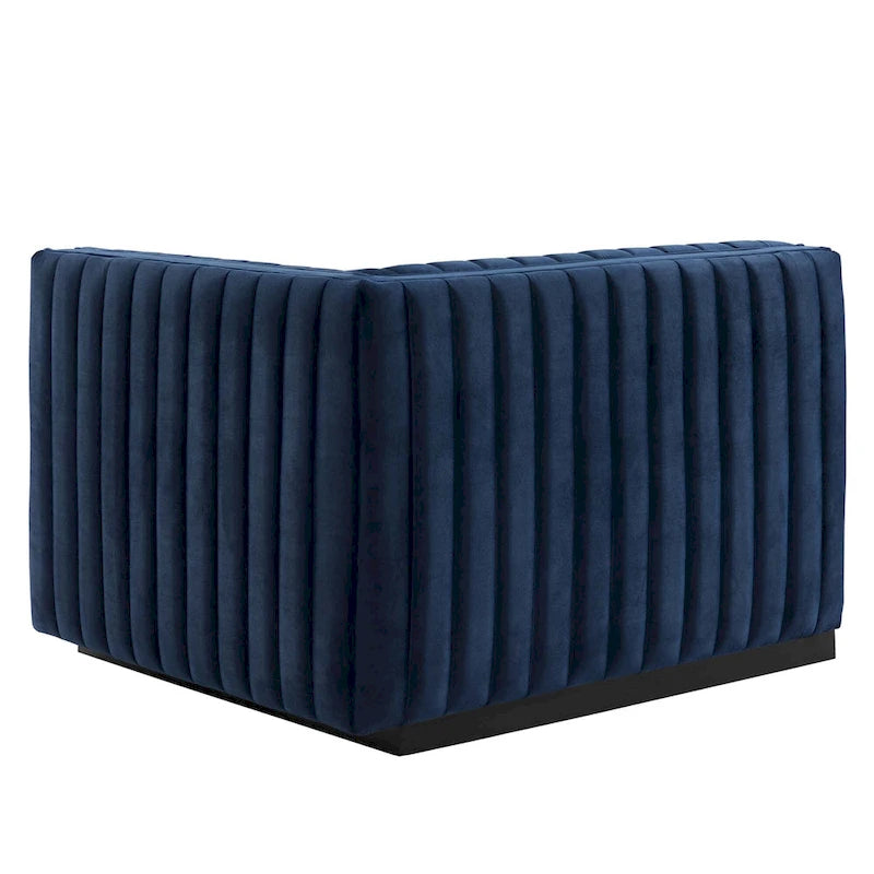 Conjure Channel Tufted Performance Velvet Sofa