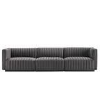 Conjure Channel Tufted Performance Velvet Sofa