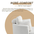 Circle Swivel Chair with Moon Storage Ottoman and 4 Pillows