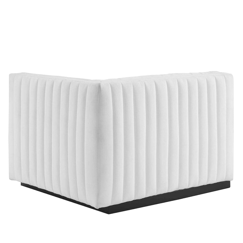 Conjure Channel Tufted Upholstered Fabric 4-Piece Sofa