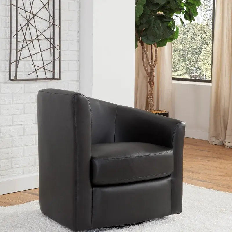 Grafton Soraya 360 Swivel Accent Chair Faux Leather