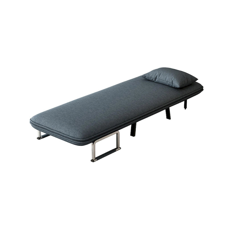 Convertible Tri-Fold Sofa Bed with Adjustable Backrest & Pillow