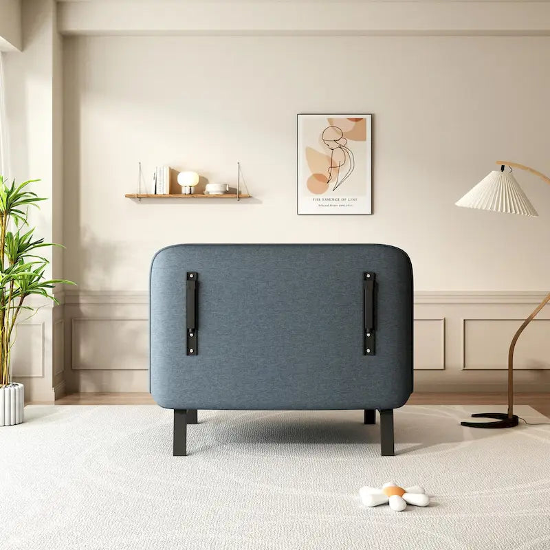 Convertible Tri-Fold Sofa Bed with Adjustable Backrest & Pillow