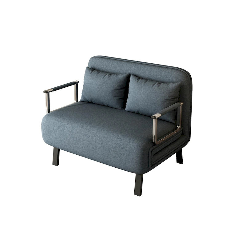 Convertible Tri-Fold Sofa Bed with Adjustable Backrest & Pillow