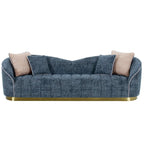 Modern Living Room Set Accent Armchair With Loveseat 4-Seater Sofa