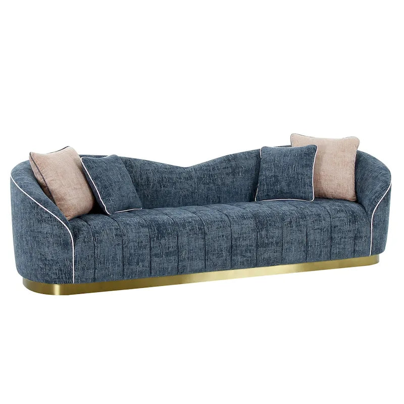 Modern Living Room Set Accent Armchair With Loveseat 4-Seater Sofa