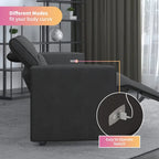 Mixoy Power Reclining Sofa, Faux Leather Electic Sofa Recliner,Theater Seating Furniture with USB Charging Station