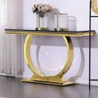 Modern Console Tables With Metal U Base and Gloss texture top