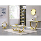 Modern Console Tables With Metal U Base and Gloss texture top