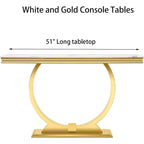 Modern Console Tables With Metal U Base and Gloss texture top