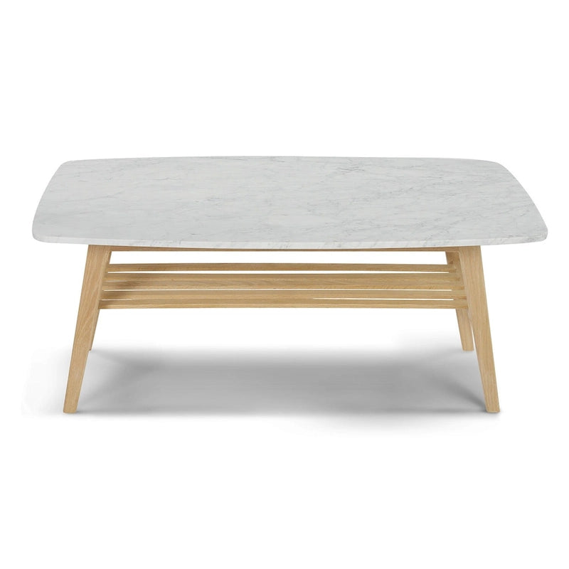 Beautiful Italian Carrara White Marble Coffee Table For A Modernized And Stylish Living Room