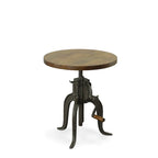 Carolina Living Regan Adjustable Accent Table - Chestnut Top - Black Base