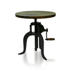 Carolina Living Regan Adjustable Accent Table - Chestnut Top - Black Base